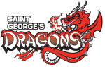  Saint George's Dragons Screen-Printed Ringer T-shirt | Saint George's School  