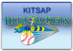  Kitsap BlueJackets Screen Printed Ultra Blend - 50/50 Cotton/Poly T-Shirt | Kitsap BlueJackets Baseball  