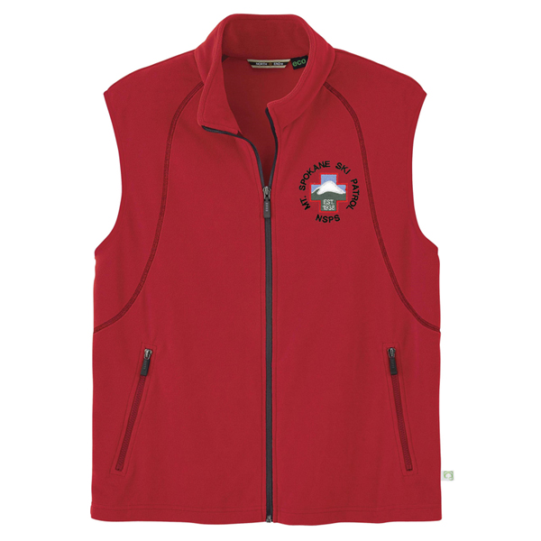 Mt.Spokane Ski Patrol Men's Recycled Polyester Fleece Full Zip Vest