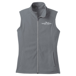 SPMC - Ladies Microfleece Vest with White Logo Only