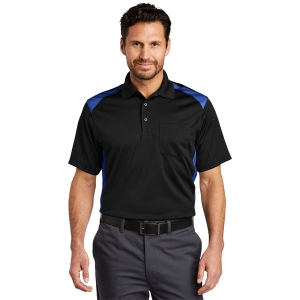 CornerStone Select Snag-Proof Two Way Colorblock Pocket Polo