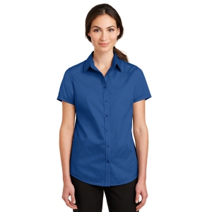 Port Authority Ladies Short Sleeve SuperPro Twill Shirt. L664