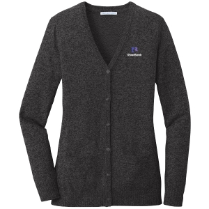 Port Authority Ladies Marled Cardigan Sweater. LSW415