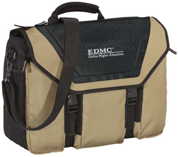 EDMC Online Higher Education Embroidered Messenger Briefcase | EDMC ...