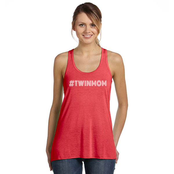 #twinmom Bella Ladies' Flowy Racerback Tank | Multiplicitees